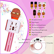 Carica l'immagine nel visualizzatore di Gallery, Microfono Karaoke Bluetooth Wireless, FISHOAKY 4.1 Portatile Gold - Ilgrandebazar