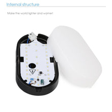 Carica l'immagine nel visualizzatore di Gallery, M EGA MEGACUBE Ovale Lampada da Parete Esterno LED Nero 10w - Ilgrandebazar