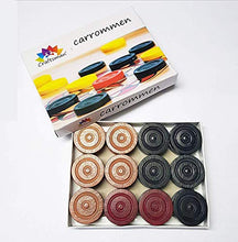 Carica l'immagine nel visualizzatore di Gallery, Carrom Moneta Set da 24 Monete Legno Di Sheesham Champion carrom monete +... - Ilgrandebazar