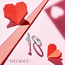 Carica l'immagine nel visualizzatore di Gallery, SHEGRACE Coppia di Anelli in Argento Sterling 925 con Zirconi 3A, Anello A4 - Ilgrandebazar