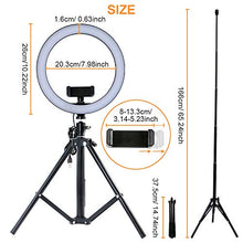 Carica l'immagine nel visualizzatore di Gallery, Powstro Lampada selfie LED da 10,2 pollici,Flash ad anello con treppiede a...