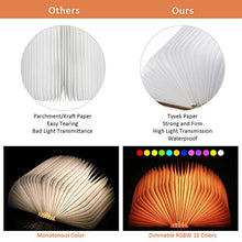 Carica l'immagine nel visualizzatore di Gallery, Lampada Libro RGB,Tomshine Led a Forma di Libro,12 colori che...