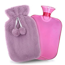 Carica l'immagine nel visualizzatore di Gallery, XIMU Borsa Acqua Calda, 2L Gomma Caldo Bottiglia d'Acqua Mini con Rosa