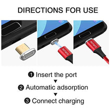 Carica l'immagine nel visualizzatore di Gallery, AVIWIS Magnetico Cavo Micro USB, [2Pezzi 1M] Nylon Connettore USB - Ilgrandebazar