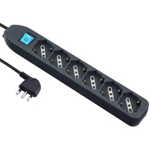 Carica l'immagine nel visualizzatore di Gallery, Electraline 62074 Multipresa, Nero, 6 Posti 6 Posti, Nero - Ilgrandebazar