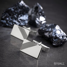 Carica l'immagine nel visualizzatore di Gallery, STERLL - Set di gemelli e fermacravatta in argento Sterling 925, regalo...