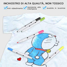 Carica l'immagine nel visualizzatore di Gallery, Zacro 24 Pennarelli per Tessili e Tessuto Non Tossici, 24 B - Ilgrandebazar