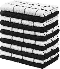Carica l'immagine nel visualizzatore di Gallery, Utopia Towels - 12 Strofinacci da Cucina - Lavabili in Nero E Bianco - Ilgrandebazar