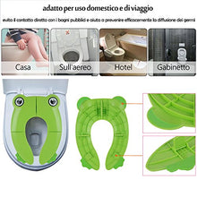 Carica l'immagine nel visualizzatore di Gallery, Riduttore WC per bambini Viaggia portatile Pieghevole Riutilizzabili verde - Ilgrandebazar