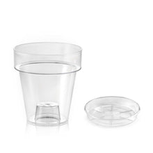 Carica l'immagine nel visualizzatore di Gallery, VASO TRASPARENTE "PORTO" CON SUPPORTO PER diametro 16 cm, Trasparente - Ilgrandebazar