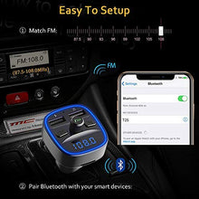 Carica l'immagine nel visualizzatore di Gallery, Cocoda Trasmettitore Bluetooth per Auto, [Blue Ambient Ring Light] Kit...