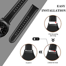 Carica l'immagine nel visualizzatore di Gallery, iBazal 20mm Cinturino Pelle Rilascio Rapido Cuoio Bracciale - Nero - Ilgrandebazar
