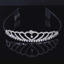 Carica l'immagine nel visualizzatore di Gallery, Pixnor Bling cerimonia nuziale Matrimonio Strass Corona principessa...