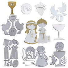 Carica l'immagine nel visualizzatore di Gallery, MEJOSER Fustelle Stencil Cutting Dies Fustella Comunione Battesimo - Ilgrandebazar