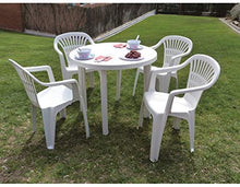 Carica l'immagine nel visualizzatore di Gallery, PROGARDEN Azard - Sedia Bianca Plastica Impilabile Giardino Garden Bar...