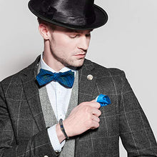 Carica l'immagine nel visualizzatore di Gallery, COOLMAN Braccialetto in Pelle per Uomo Bracciale Polsino Blu(21.5cm) - Ilgrandebazar