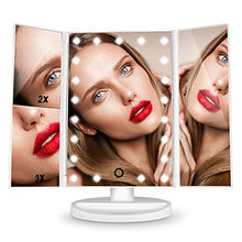 Carica l'immagine nel visualizzatore di Gallery, HAMSWAN Specchio Trucco, Ingranditore da Trucco con 21 Bianco 21LEDs - Ilgrandebazar