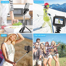 Carica l'immagine nel visualizzatore di Gallery, CHUER Bastone Selfie Wireless, 100CM Stick Treppiede Bianco