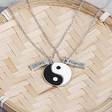Carica l'immagine nel visualizzatore di Gallery, Ciondolo catena Yin Yang Taichi argento per coppia coppia,2 pezzi collane... - Ilgrandebazar