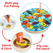 Carica l'immagine nel visualizzatore di Gallery, Lewo 2 in 1 Gioco di Pesca 30 PC Legno Alfabeto Lettera Magnetica Giocattoli... - Ilgrandebazar