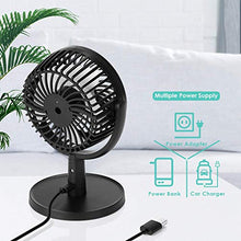Carica l'immagine nel visualizzatore di Gallery, Mini Ventilatore USB da Tavolo a 4 Velocità Portatile Silenzioso, Rotazione...