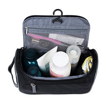 Carica l'immagine nel visualizzatore di Gallery, Beauty Case da Viaggio, Borsa per Toilette - Uomini e Donne, Con Gancio Nero