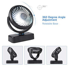 Carica l'immagine nel visualizzatore di Gallery, REENUO Ventilatore Campeggio con Tenda LED, Ventola da Tavolo Portatile USB,...