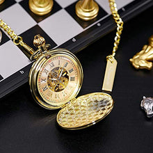 Carica l'immagine nel visualizzatore di Gallery, TREEWETO Orologio da tasca unisex con catena, analogico, Golden057 - Ilgrandebazar