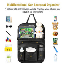 Carica l'immagine nel visualizzatore di Gallery, Tsumbay Proteggi Sedili Auto Bambini Organizer con Multi-tasca e Nero