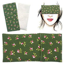 Carica l'immagine nel visualizzatore di Gallery, Cuscino per occhi "fiori - verde" (1 ripieno e 1 federe lavabili) | Semi di... - Ilgrandebazar