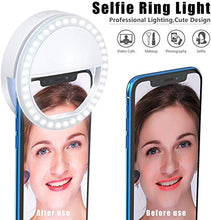 Carica l'immagine nel visualizzatore di Gallery, Ring Light,Selfie Light Luce per Selfie ricaricabile con 36 LED bianca