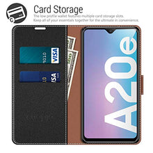 Carica l'immagine nel visualizzatore di Gallery, COODIO Custodia per Samsung Galaxy A20e, in Pelle Nero - Ilgrandebazar