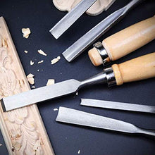 Carica l'immagine nel visualizzatore di Gallery, TIMESETL 12 scalpelli per Legno + 2 Lime + 4 Pezzi di Olio Pietra,... - Ilgrandebazar