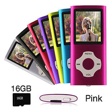 Carica l'immagine nel visualizzatore di Gallery, Ueleknight MP3/ MP4 Player con Scheda Micro SD da 16 GB,Lettore Musicale Pink