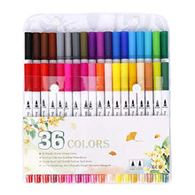 Carica l'immagine nel visualizzatore di Gallery, Pennarelli Acquarelli Colore Brush Pen Doppio 36 Pezzi con Punta 36 Colori - Ilgrandebazar