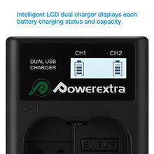 Carica l'immagine nel visualizzatore di Gallery, Powerextra - Caricabatteria Dual USB con display LCD, funziona con...