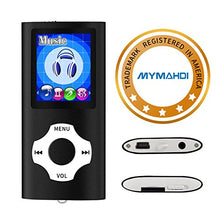 Carica l'immagine nel visualizzatore di Gallery, Mymahdi lettore portatile MP3 / MP4, nero con schermo da 1,8 pollici LCD e...
