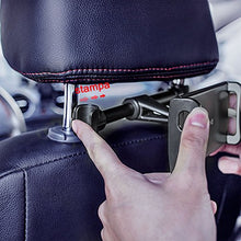 Carica l'immagine nel visualizzatore di Gallery, Tryone Supporto Tablet Poggiatesta Auto, supporto per tablet sedile Nero