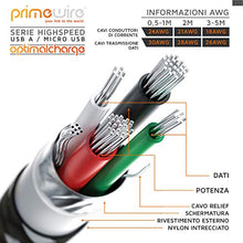 Carica l'immagine nel visualizzatore di Gallery, CSL - 3m Cavo Micro USB a Nylon Intrecciato e connettore in E: 3,0m - Ilgrandebazar