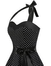 Carica l'immagine nel visualizzatore di Gallery, DRESSTELLS Donne 1950 Audrey Hepbun Vintage con S, Black Small White Dot - Ilgrandebazar