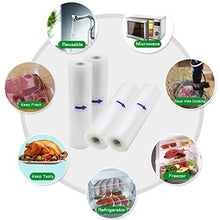 Carica l'immagine nel visualizzatore di Gallery, KitchenBoss Sacchetti Sottovuoto per Alimenti,4 4 rotoli 20x500cm e 28x500cm