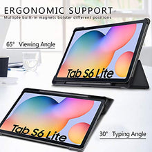 Carica l'immagine nel visualizzatore di Gallery, IVSO Custodia Cover per Samsung Galaxy Tab S6 Lite, Slim Smart Nero