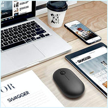 Carica l'immagine nel visualizzatore di Gallery, WisFox Mouse Senza Fili, Bluetooth, Ergonomico Wireless da Nero