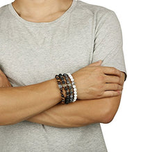 Carica l'immagine nel visualizzatore di Gallery, BESTEEL Gioielli 4PCS Bracciali Perle Roccia Lavica per Uomo Donna... - Ilgrandebazar
