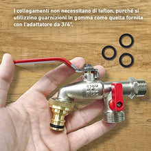 Carica l'immagine nel visualizzatore di Gallery, Aqua Control G6354 Premium Rubinetto da giardino a doppia uscita da 1/2" - 3/4"