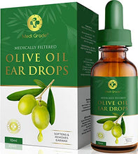 Carica l'immagine nel visualizzatore di Gallery, Medi Grade Gocce Auricolari all’Olio Oliva 100% Puro per Pulizia Orecchie –... - Ilgrandebazar