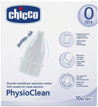 Carica l'immagine nel visualizzatore di Gallery, Chicco PhysioClean Ricambi Aspiratore Nasale, Bianco,10 Beccucci