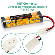 Carica l'immagine nel visualizzatore di Gallery, BAKTH Batteria da 7.2 V 4500 mAh NiMH RC Racing Pack con Tamiya Plug per...