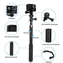 Carica l'immagine nel visualizzatore di Gallery, GHB Bastone Selfie per Gopro Asta Stick Telescopico Palo di...