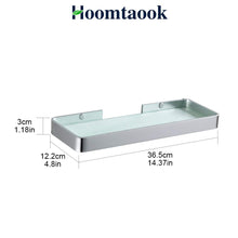 Carica l'immagine nel visualizzatore di Gallery, Hoomtaook Vetro Temperato Scaffale Rettangolare Per Bagno Argento - Ilgrandebazar